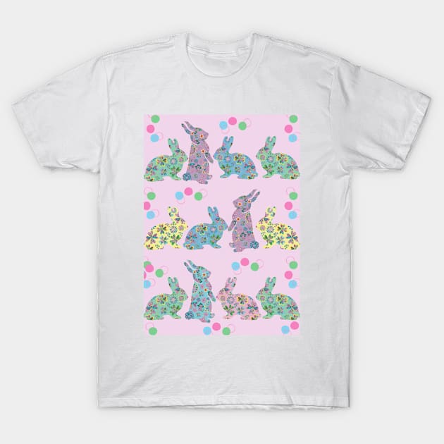 Easter Bunny Cute Rabbits T-Shirt by traceyart